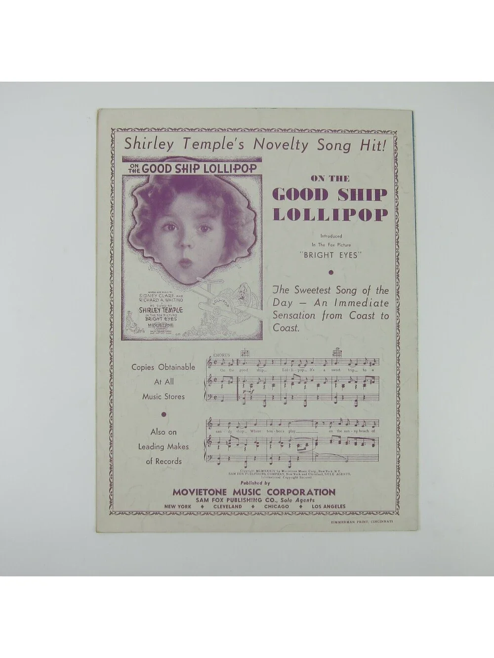 Sheet Music It's An Old Southern Custom George White's 1935 Scandals Vintage